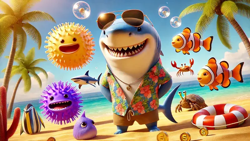 Tampilan aksi sasaran dalam permainan tembak ikan SUSTER4D