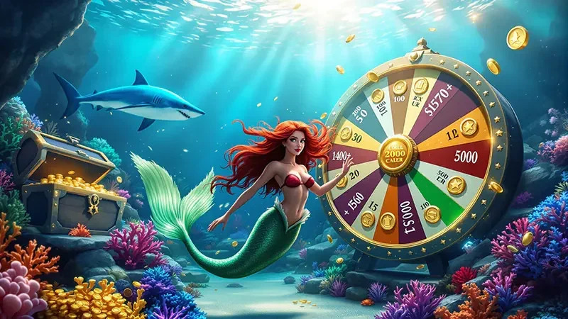 Sasaran ikan dan efek tembakan dalam arena tembak ikan
